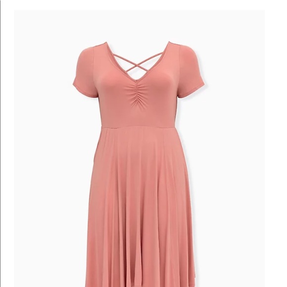 Nwt Torrid Size 00 Soft Handkerchief Skater Dress - Picture 5 of 7